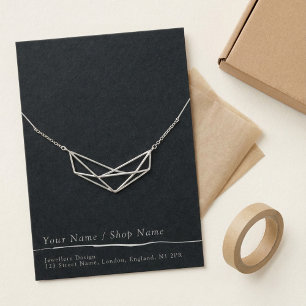 Modern minimal necklace or bracelet display card