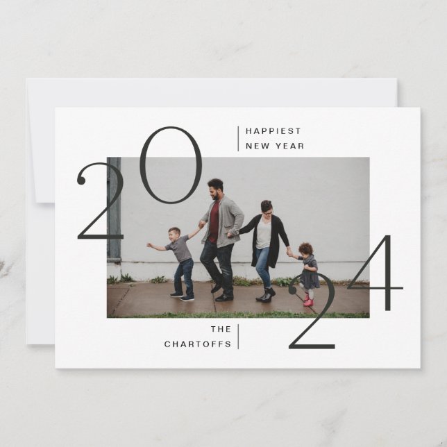 Modern Minimal New Year Card (Front)