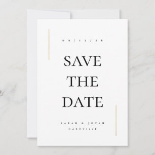 Modern Minimal Non Photo Wedding Save The Date