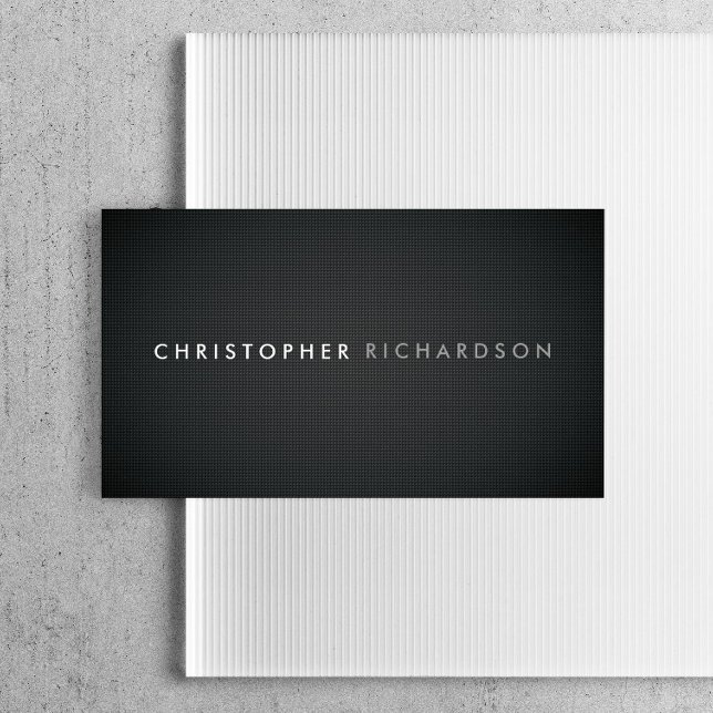 MODERN & MINIMAL on CARBON FIBER Business Card (Creator Uploaded)