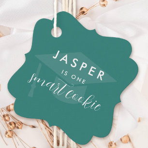 Modern Minimal One Smart Cookie Graduation Party Favour Tags