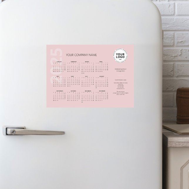 Modern Minimal Pale Pink Business Calendar 2025  (Creator Uploaded)