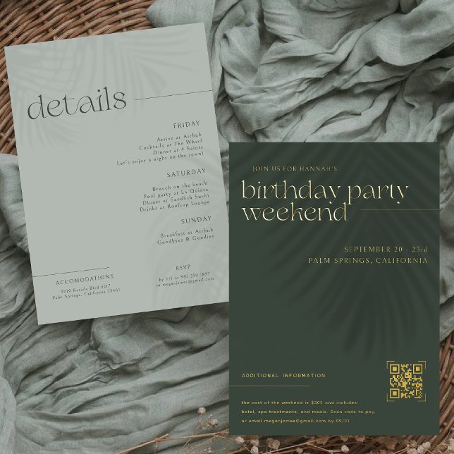 Modern Minimal Palms | Birthday Weekend (Creator Uploaded)