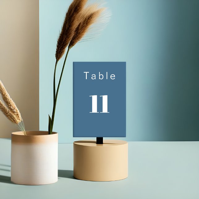 Modern Minimal pastel blue - Table Number Card (Creator Uploaded)