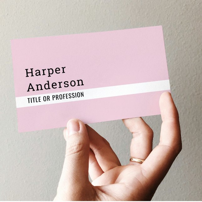 Modern Minimal Pastel Pink  Business Cards (Creator Uploaded)