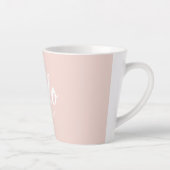 Modern Minimal Pastel Pink Hello And You Name Latte Mug (Right)