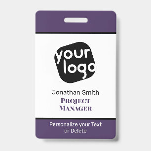    Modern Minimal Personalised Conference ID Badge