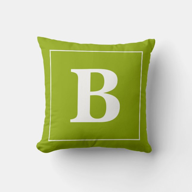 Modern Minimal Personalised Monogram Frame Cushion (Front)