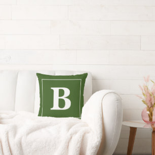 Modern Minimal Personalised Monogram Frame Cushion