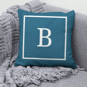 Modern Minimal Personalised Monogram Frame Cushion
