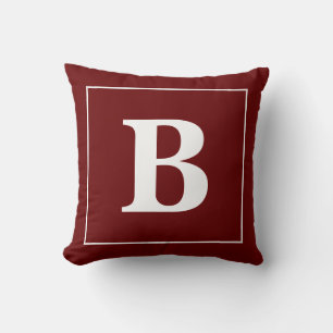 Modern Minimal Personalised Monogram Frame Cushion