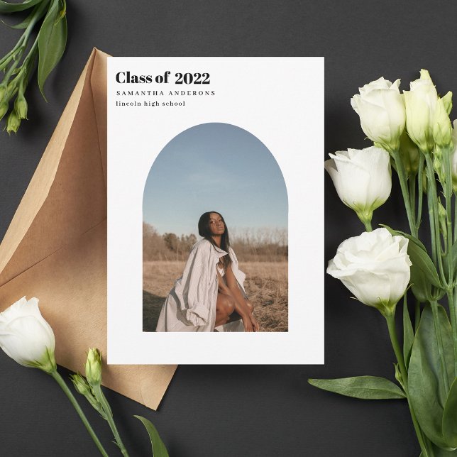 Modern Minimal Photo Arch Graduate Invitation (Creator Uploaded)