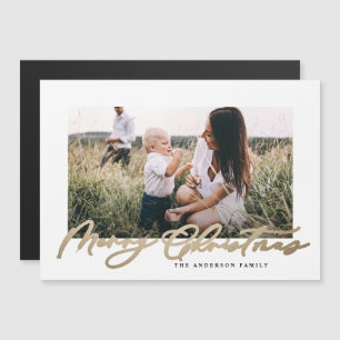 Modern minimal photo Christmas elegant script