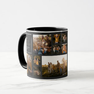 Modern minimal photo collage Christmas  Mug