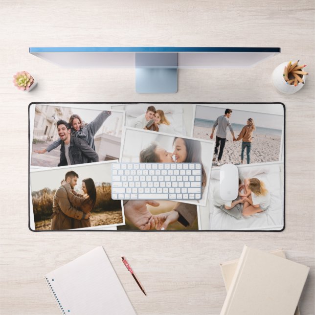 Modern minimal photo collage elegant  desk mat (Office 1)