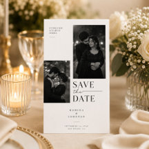 Modern Minimal Photo Collage Save The Date
