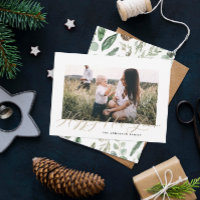 Modern minimal photo elegant script gold new year