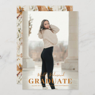 Modern Minimal Photo Graduation Announcement