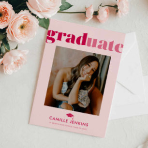 Modern Minimal Photo Graduation Announcement