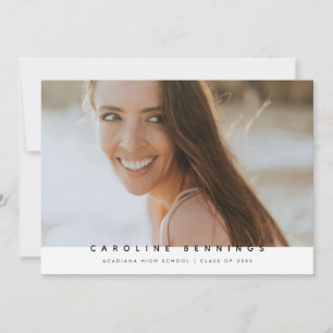 Modern Minimal Photo Graduation Invitation