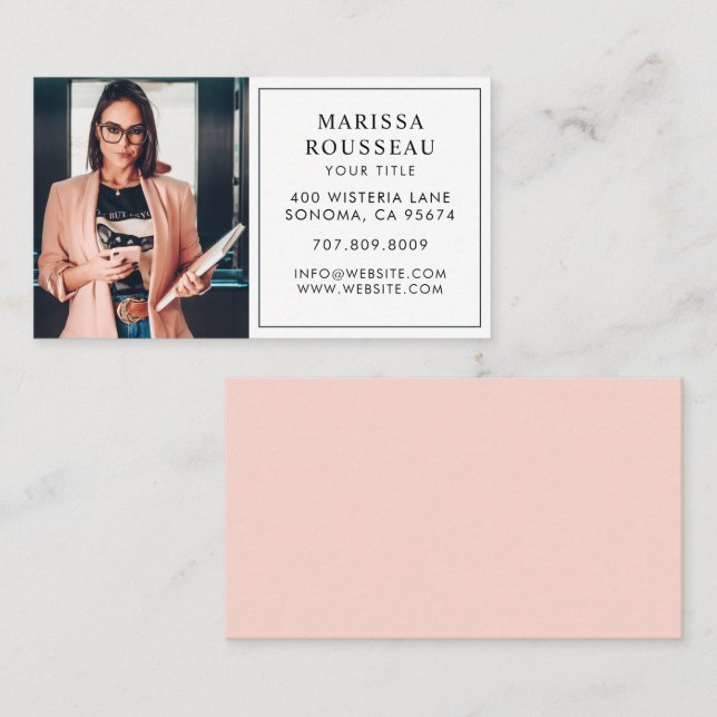 Modern Minimal Photo Professional Business Card (Front/Back)