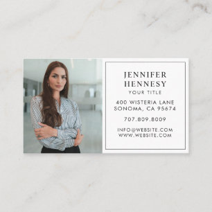 Modern Minimal Photo Professional Business Card