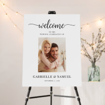 Modern Minimal Photo Simple Wedding Welcome