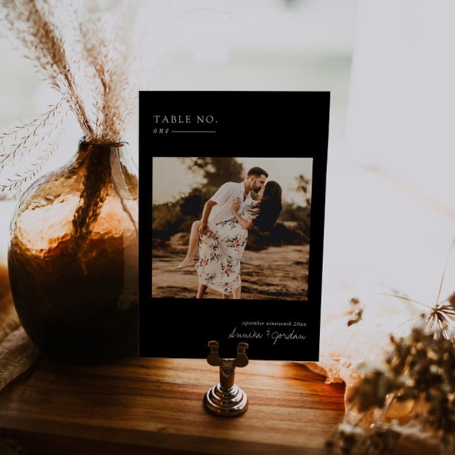 Modern Minimal Photo | Table Number Card (Creator Uploaded)
