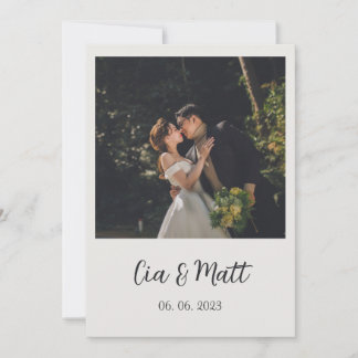 Modern Minimal | Photo Wedding Details &  Invitation