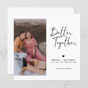 Modern Minimal Photo Wedding Save The Date