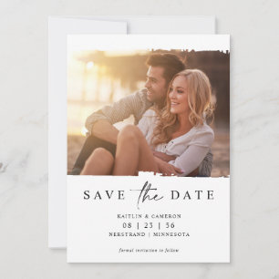 Modern Minimal Photo Wedding Save The Date