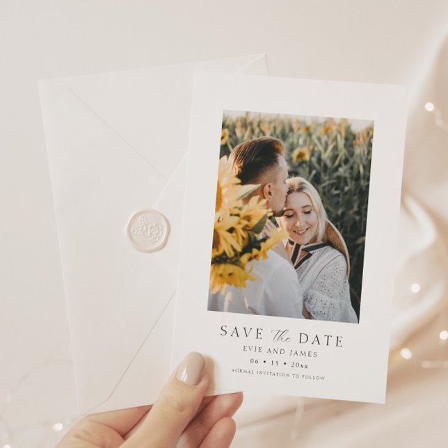 Modern Minimal Photo Wedding  Save The Date (Creator Uploaded)