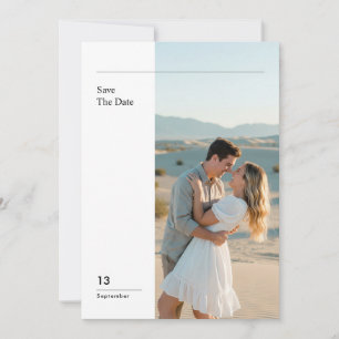 Modern Minimal Photo Wedding Save The Date Invitation