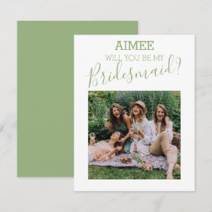 Modern Minimal Photo   Will You Be My Bridesmaid