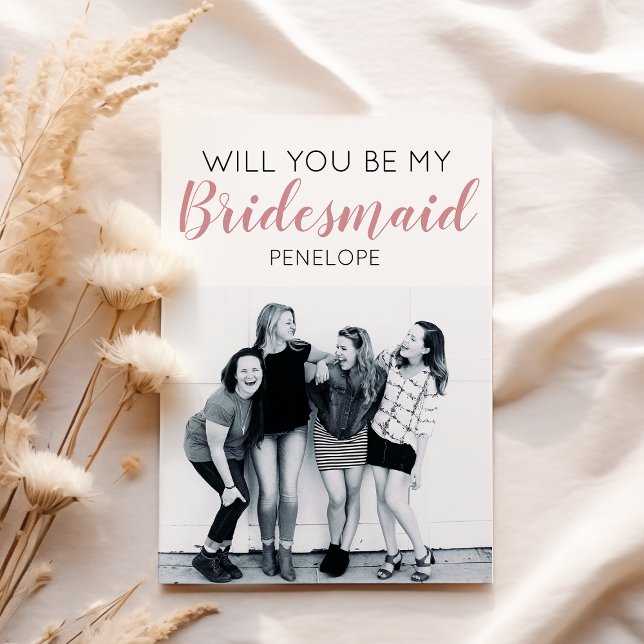 Modern Minimal Photo | Will You Be My Bridesmaid (Creator Uploaded)
