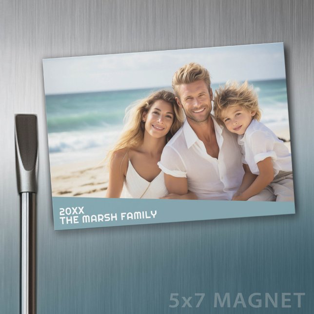 Modern Minimal Photo with Diagonal Colour Block (Photo Magnet - 5x7)