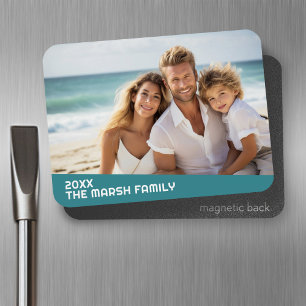 Modern Minimal Photo with Diagonal Colour Block Magnet