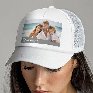 Modern Minimal Photo with Diagonal Colour Block Trucker Hat