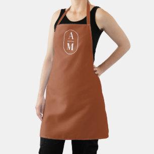 Modern Minimal Pill Monogram - Terra Cotta Colour Apron