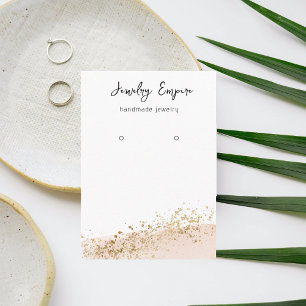 Modern Minimal Pink And Gold Earning Holder Business Card
