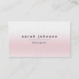 Modern Minimal Pink Ombre Business Card