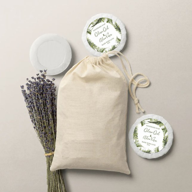 Modern minimal pink square product Tropical Leaves Classic Round Sticker (Creator Uploaded)