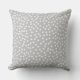 Modern Minimal Polka Dot Grey Cushion