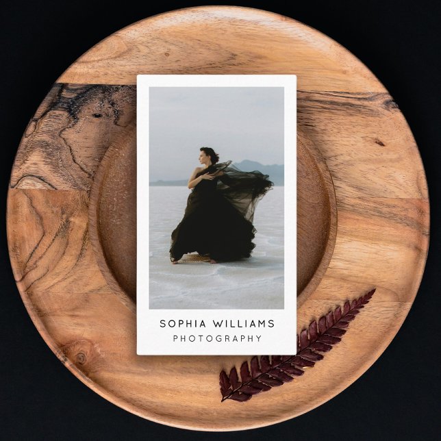 Modern Minimal Professional Photo Qr Code  Business Card (Creator Uploaded)