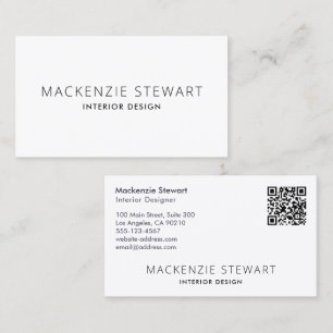 Modern Minimal Professional QR Code Business Card