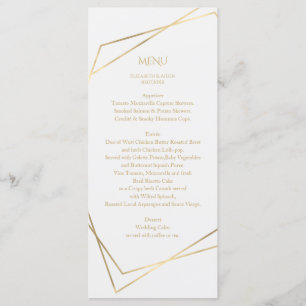 Modern, minimal, pur, white, gold (imitat)   menu