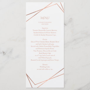 Modern, minimal, pur, white, rosegold (imitat) menu