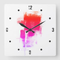 Modern minimal purple pink red abstract