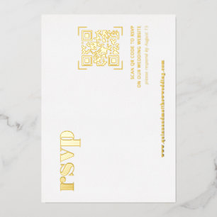 Modern Minimal   QR Code Wedding RSVP Card