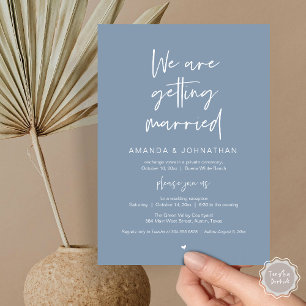 Modern Minimal Reception, "We are getting married" Invitation